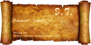 Dauner Tamás névjegykártya