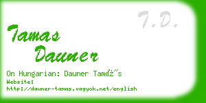 tamas dauner business card